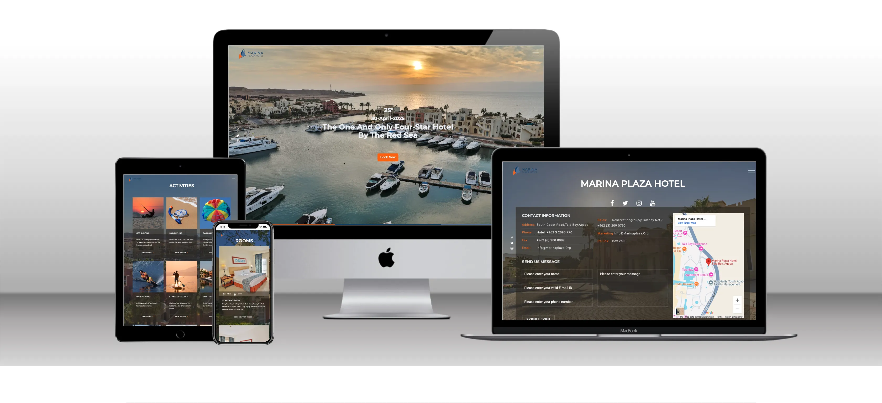 مشروع marinaplaza.org – منصة إلكترونية لفندق فاخر في العقبة من تنفيذ جيل تك